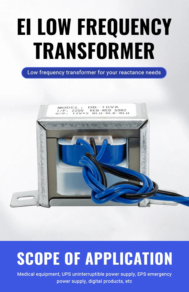 Transformador Audio Alimentación 10W - Entrada 220VAC, Salidas +/-12V, +/-15V, 24V - Núcleo Ferrita