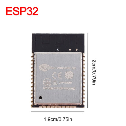 Módulo WiFi Inalámbrico ESP-WROOM-32 / ESP32 / ESP32S / ESP32U (150 Mbps, CPU Doble Núcleo, Sensor Hall)