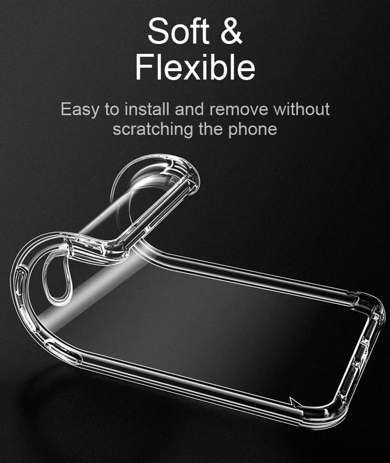 Funda Carcasa Suave Transparente Anti-Golpes para Samsung Galaxy S9/S10 Plus/S10E/S20 FE/S21/S22/S23 Ultra / Note 9/10/20