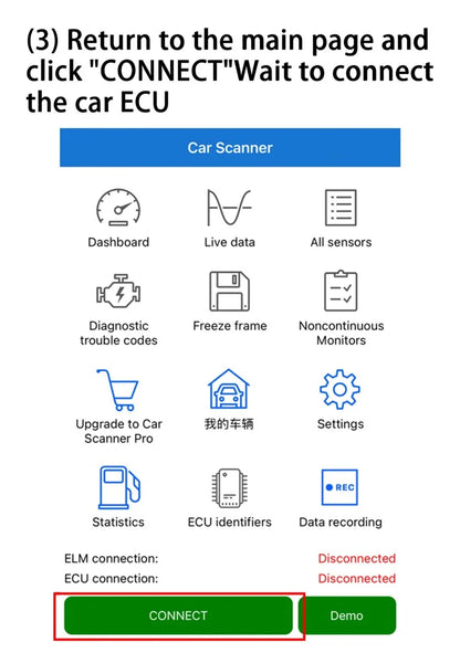 Scanner Diagnóstico Auto ELM327 V2.1 OBD2 Bluetooth Lector Códigos Detector Fallos Automotriz para Android/iOS