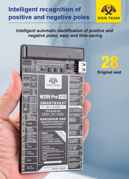 W209 Pro 2 IN 1 Battery Activation board for iPhone 6- 16Pro 16plus 16pro max Samsung Xiaomi Circuit Board Charging Tester