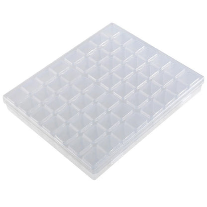 Caja Almacenamiento Plástico Organizador 28/32/48/56/64 Ranuras para Cuentas Pintura Diamante/Joyería/Accesorios DIY (1 Unidad)
