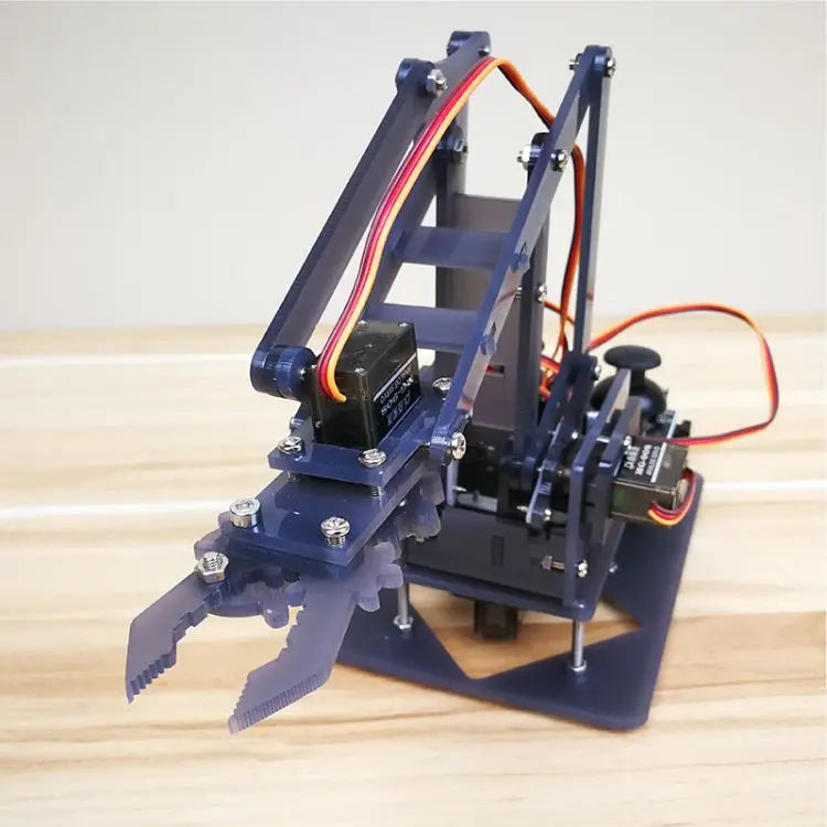 Kit Garra Brazo Robot Manipulador Mecánico Acrílico 4-DOF (Desarmado, para SG90/MG90S) Arduino STEAM