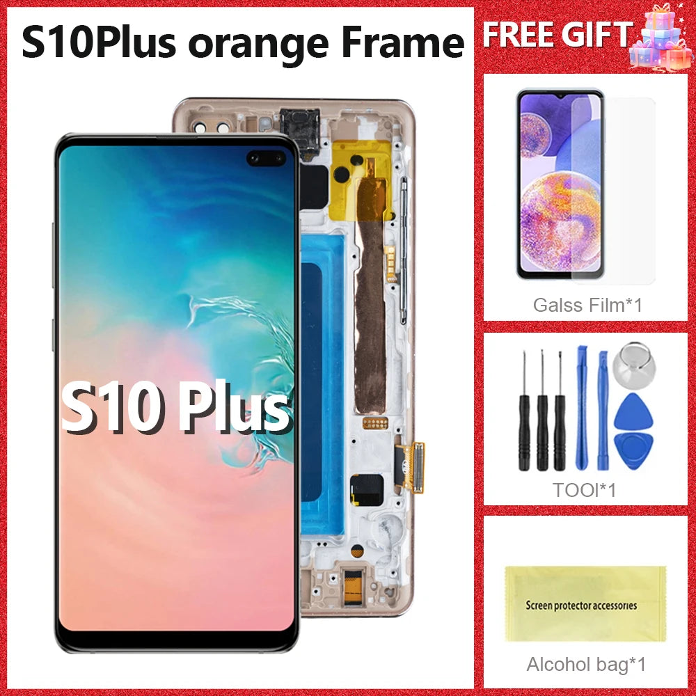 Pantalla S10plus 100% probada para Samsung S10 Plus, pantalla LCD S10 + para G975 Sm-g975f/ds G975u G975w