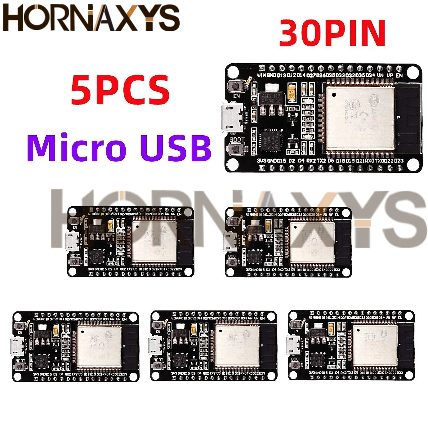 Placa Desarrollo ESP32 (ESP-32/ESP-32S) WiFi + Bluetooth Doble Núcleo Bajo Consumo (Similar ESP8266) (1-10 Unidades)