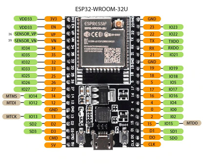 Placa Desarrollo ESP32 (ESP-32/ESP-32S) WiFi + Bluetooth Doble Núcleo Bajo Consumo (Similar ESP8266) (1 Unidad)