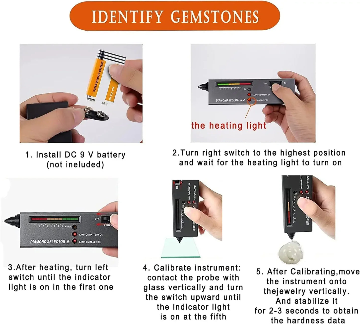 2025 New Diamond Tester Pen Professional High Accuracy Jewelry Diamond Selector Kit With LCD Screen For Gemstone Detection