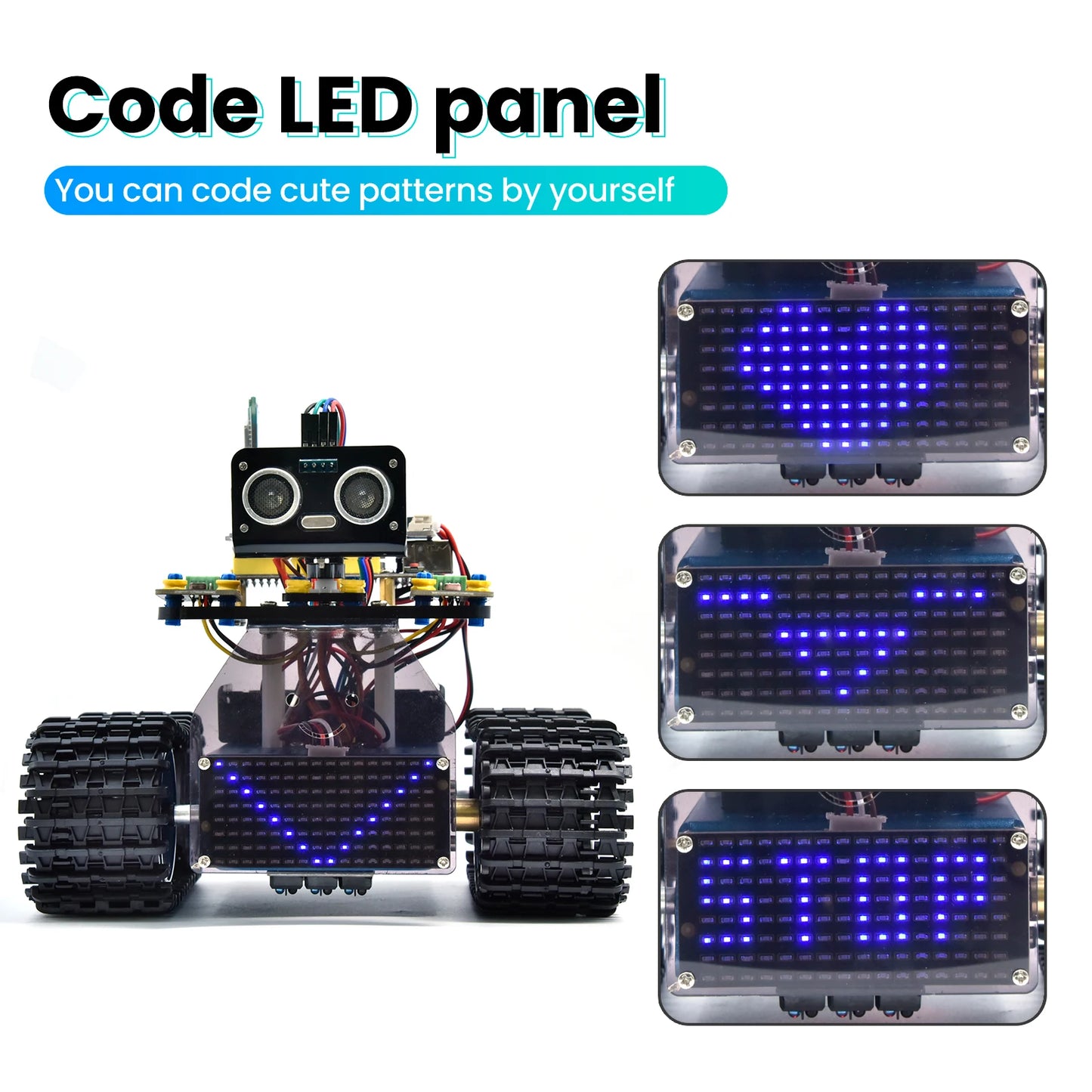 Kit Robot Tanque Inteligente Keyestudio Mini V3.0 (Actualizado) DIY STEM Programable compatible Arduino/Mixly