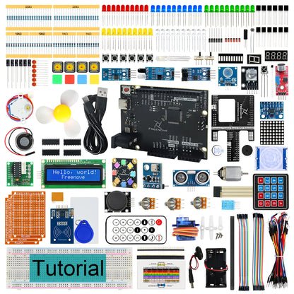 Kit Inicio Freenove Completo para Arduino UNO R4 WiFi Mini (V5, ARM Cortex-M4, 343 Items, 90 Proyectos, Tutorial 474 Págs)