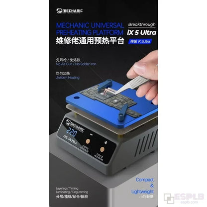 MECHANIC 220V Lightweight IX5 Ultra Universal Preheating Platform Layering Uniform Heating with Clamp for Motherboard Repair