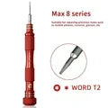 Destornillador Precisión Antideslizante MECHANIC MAX8 (Puntas 0.8 Torx / 0.6 Y / 1.2 Phillips / 1.5 Phillips / 2.5 Phillips / T2) para Reparación Móvil/Cámara