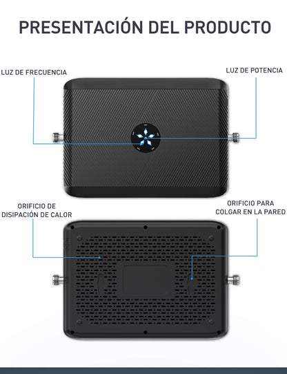 Kit Amplificador Señal Celular GoBoost 2G/3G/4G LTE GSM 700/850/1700/1900/2600 MHz (Chile)