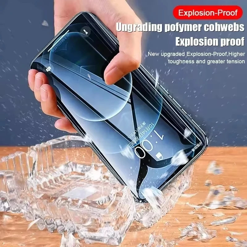 Film Hidrogel Suave Protector Pantalla Silicona para iPhone 7/8/15 Plus / X/XR/XS / 11-16 Pro Max / 12/13 Mini (Pack 4 Unidades)