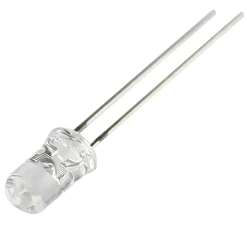 Kit Surtido Diodos LED 3mm/5mm (Blanco/Amarillo/Rojo/Verde/Azul) para DIY Electrónico (100 Piezas)
