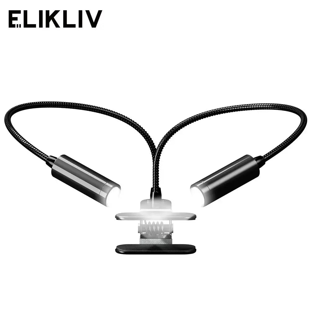 Elikliv Gooseneck Auxiliary Lights for Digital Microscope 118cm Flexible Microscope LED Lights with 3 Lighting Modes USB Cable