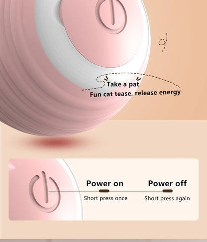 Bola Interactiva Automática Rodante Mágica para Gatos (Juguete Inteligente Electrónico Interior) Accesorios Juego Gato (2 Unidades)