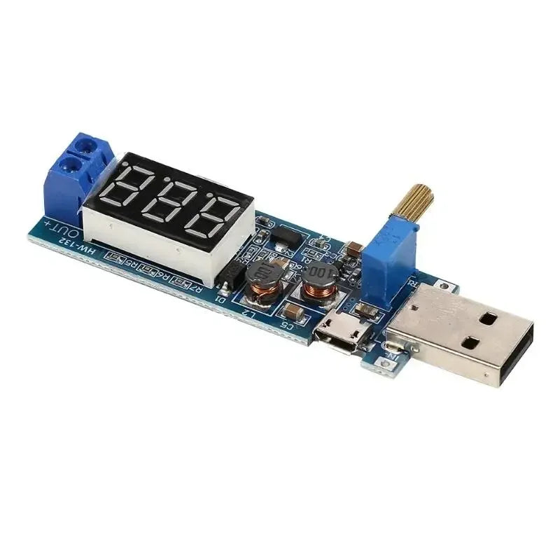 Módulo Convertidor Buck-Boost USB 5V a 1.2-24V DC-DC Regulador Voltaje Ajustable