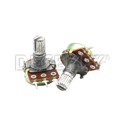 10PCS WH148 15mm 3pin Linear Potentiometer With Nuts And Washers 1K 2K 5K 10K 20K 50K 100K 250K 1M Potentiometers Kit