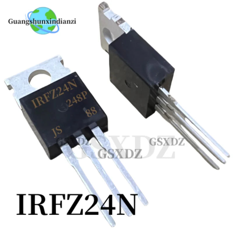 MOSFET Canal-N Alta Potencia TO-220 - Varios Tipos (IRFZ24N a IRF3205) - Lote 10 Piezas