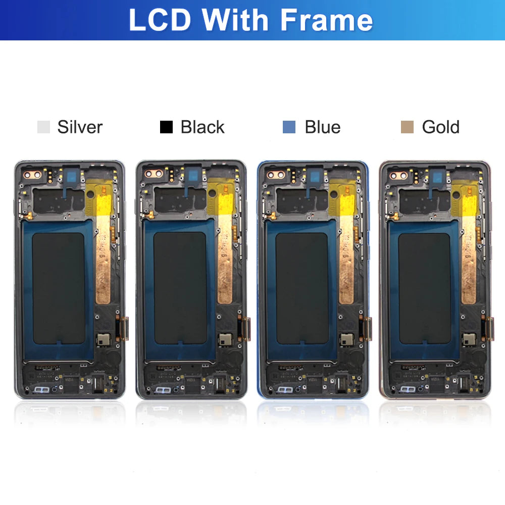 Pantalla LCD Super AMOLED para Samsung Galaxy S10 S10 Puls, montaje de digitalizador con pantalla táctil para Samsung S10 + G973F G975F