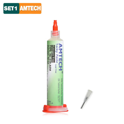 Flux Soldadura Amtech NC-559 en Jeringa (10ml) para Electrónica/BGA/SMD/PCB Reparación