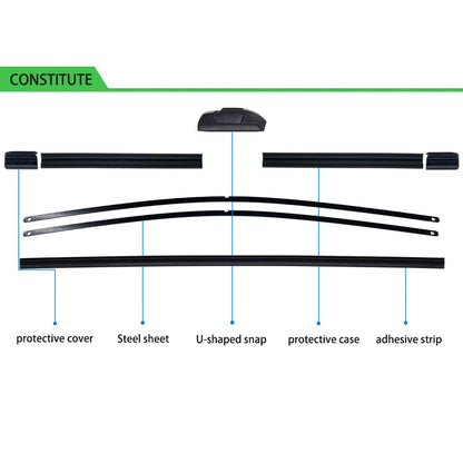 Limpiaparabrisas Auto Goma Suave Sin Hueso Tipo U HD Silencioso Durable para Hyundai ix35 (2010-2015) (24"+16")