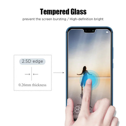 3PCS 2PCS Screen Protector for Huawei P30 P40 P20 Mate 20 Lite Y6 Y7 Tempered Glass on Huawei P Smart Z  2019 2021 Nova 5T Glass