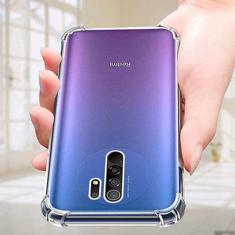 Funda Carcasa Teléfono Silicona Suave Transparente Anti-Golpes para Xiaomi Redmi 8/8A/9A/9C NFC/9AT / Note 8/8T/9 Pro Max/9T