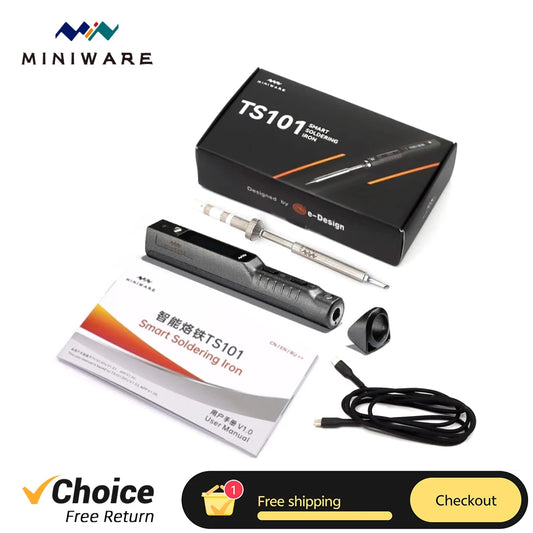 Original MINIWARE TS101 Soldering Iron Portable Adjustable Temperature Digital Solder Station Tip TS-BC2 PD3.1 90W TS100 Upgrade