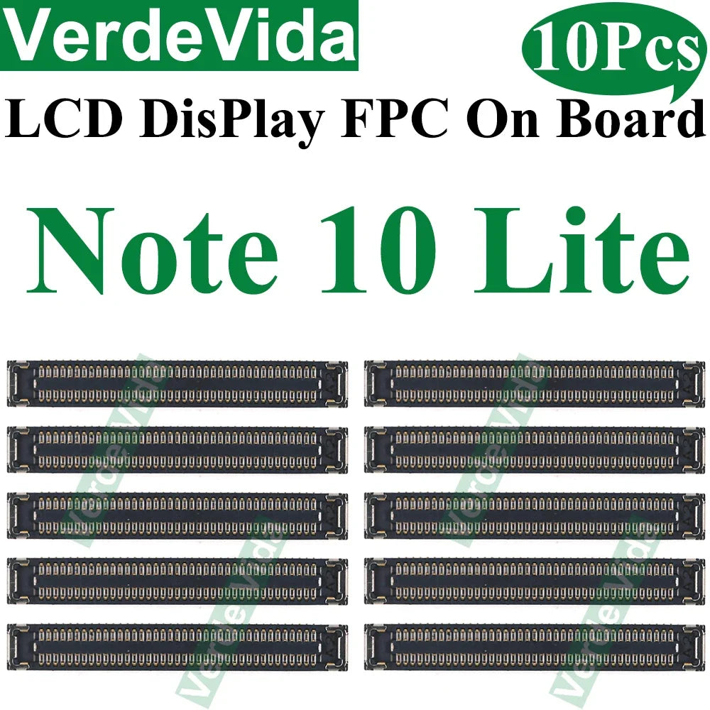 Conector FPC Flex Pantalla LCD para Placa Base Samsung S10 Lite/S21 FE/S22/S23 Ultra/S24 Plus/Note 10/20 (10 Unidades)