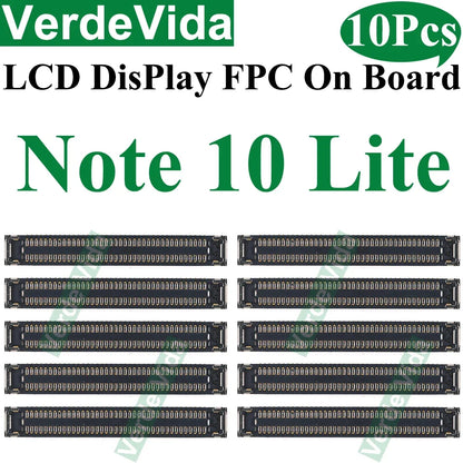 Conector FPC Flex Pantalla LCD para Placa Base Samsung S10 Lite/S21 FE/S22/S23 Ultra/S24 Plus/Note 10/20 (10 Unidades)