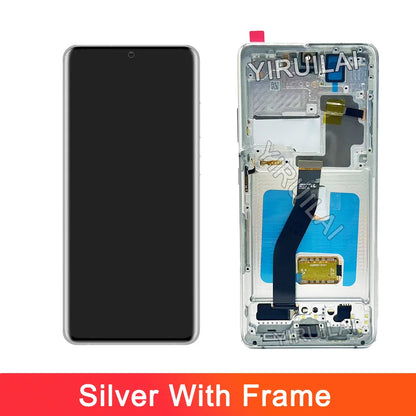 Pantalla Super OLED para Samsung S21 Ultra 5G pantalla LCD Digitalizador de pantalla táctil S21 Ultra con piezas de marco reemplazo LCD
