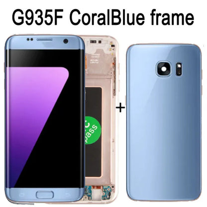 Pantalla AMOLED 5.5" con Digitalizador Táctil para Samsung Galaxy S7 Edge (G935/G935F) (Con Sombra Quemada, Probada) + Tapa Trasera
