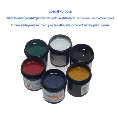 Tinta Máscara Soldadura Fotosensible UV DSUNYK (100g) para Placa Circuito PCB BGA (Previene Corrosión/Arcos)