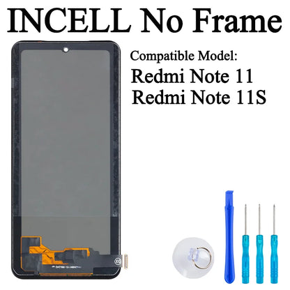 2201117TG 2201117SG Premium Lcd For Xiaomi Redmi Note 11 Display Touch Screen Digitizer Panel Assembly For Redmi Note 11S LCD