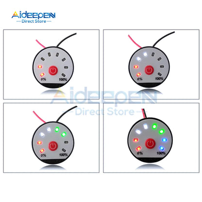 Indicador Capacidad Batería LED (1S-13S) - Tester Carga Plomo-Ácido/Litio (Li-Po/Li-ion) 12V/24V/48V