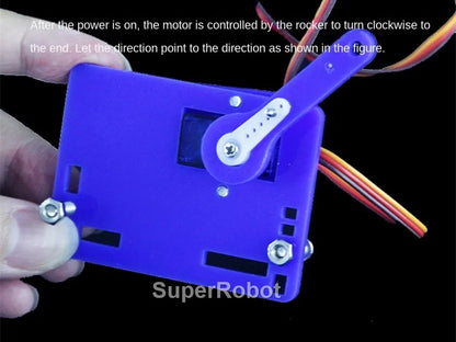 Kit Garra Brazo Robot Manipulador Mecánico Acrílico 4-DOF (Desarmado, para SG90/MG90S) Arduino STEAM