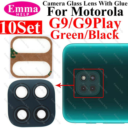 10set A+ Back Camera Glass Lens for Motorola Moto G9 G8 G7 G6 G5 Plus Play Power Rear Camera Lens
