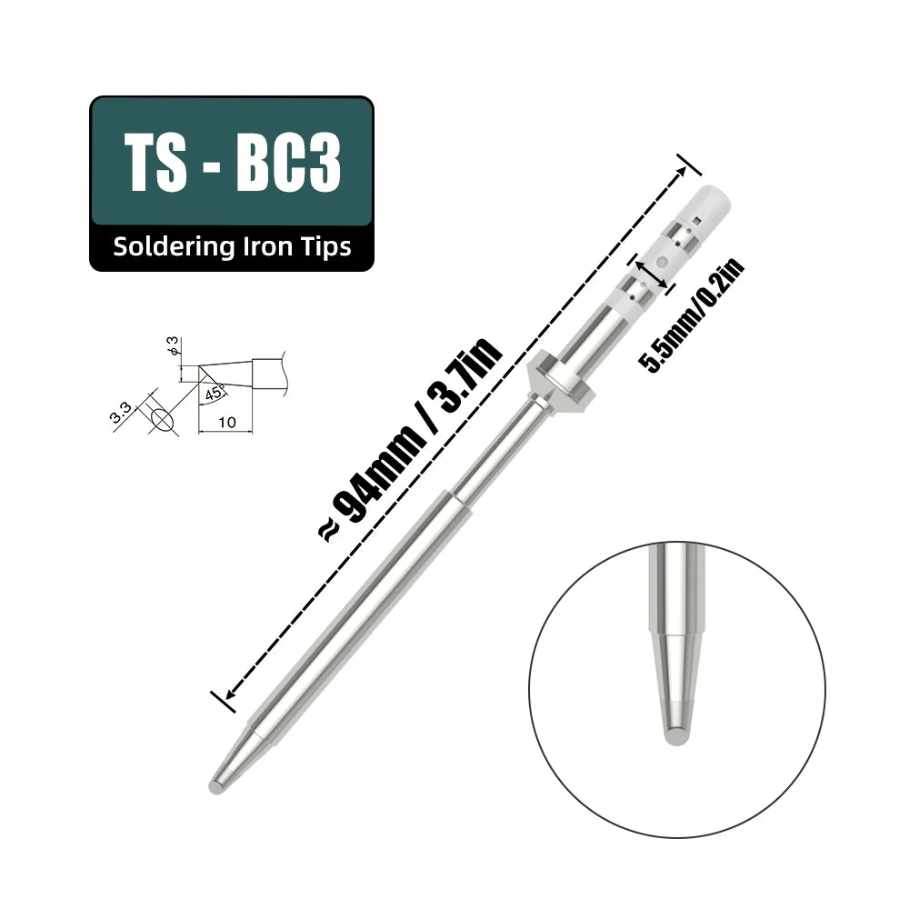 TS101 PINE64 TS100 Electric Soldering Iron Replacement Heater Tips Solder Head Models of Pinecil TS Tip Sting Tin Welding Tool