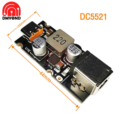 Módulo Carga Rápida PD 65W USB-C Soporta PD3.1/QC3.0/SCP/PPS para Arduino DC 8-30V