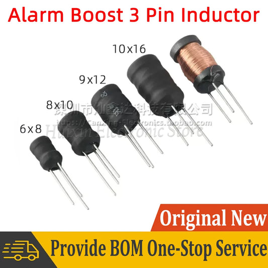 Inductor Núcleo Tambor Ferrita Forma I Radial 3 Pines (Booster/Filtro) - Lote 10 Piezas