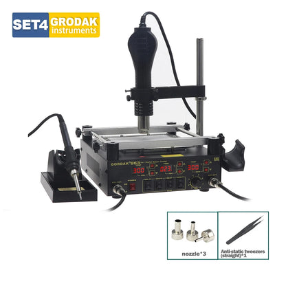 100% Original GORDAK 863 3 in 1 Welding Station Hot Air Rework Station Preheating Station For Soldering&Soldering Iron Electric