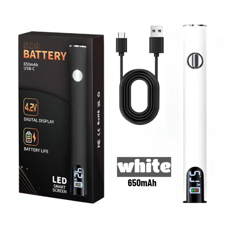 Kit Cautín Recargable USB (Batería Varilla Conector 510) Display LED, Voltaje Ajustable 3 Niveles, Herramienta DIY Reparación