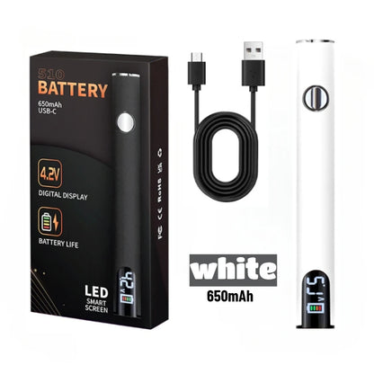 Kit Cautín Recargable USB (Batería Varilla Conector 510) Display LED, Voltaje Ajustable 3 Niveles, Herramienta DIY Reparación