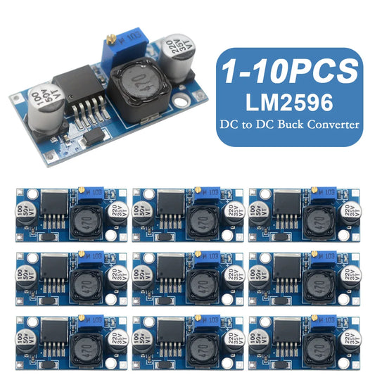 Lote 1/5/10 Pcs Módulo Convertidor Buck LM2596 DC-DC 3.0-40V a 1.5-35V Step-Down
