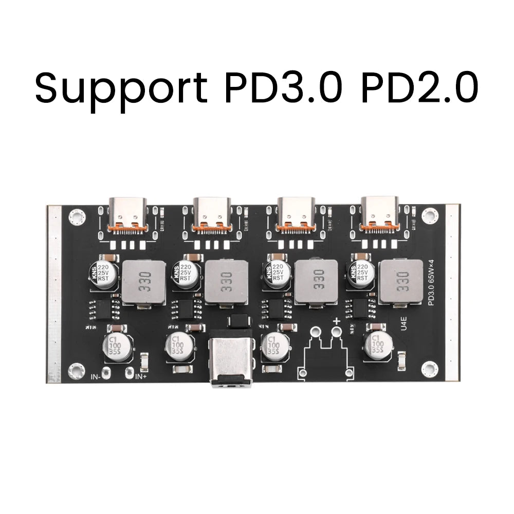 Módulo Adaptador Fuente PD 65W USB-C Soporta PD3.0/2.0, QC3.0/2.0, FCP, AFC Placa Circuito Cargador