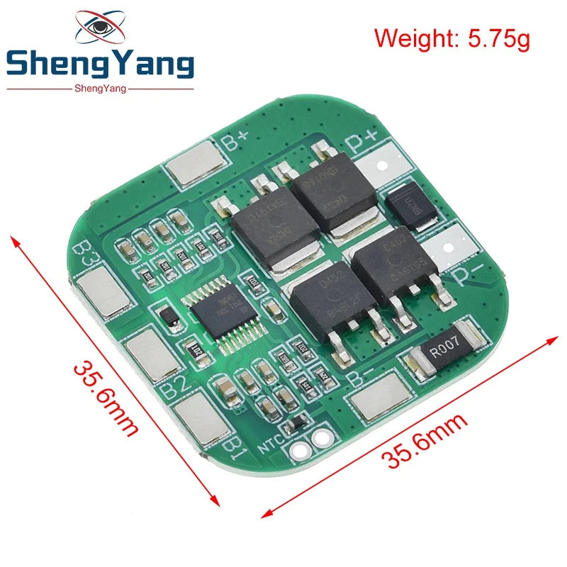 1/5PCS 4S 14.8V / 16.8V 20A peak li-ion BMS PCM battery protection board bms pcm for lithium LicoO2 Limn2O4 18650 li battery