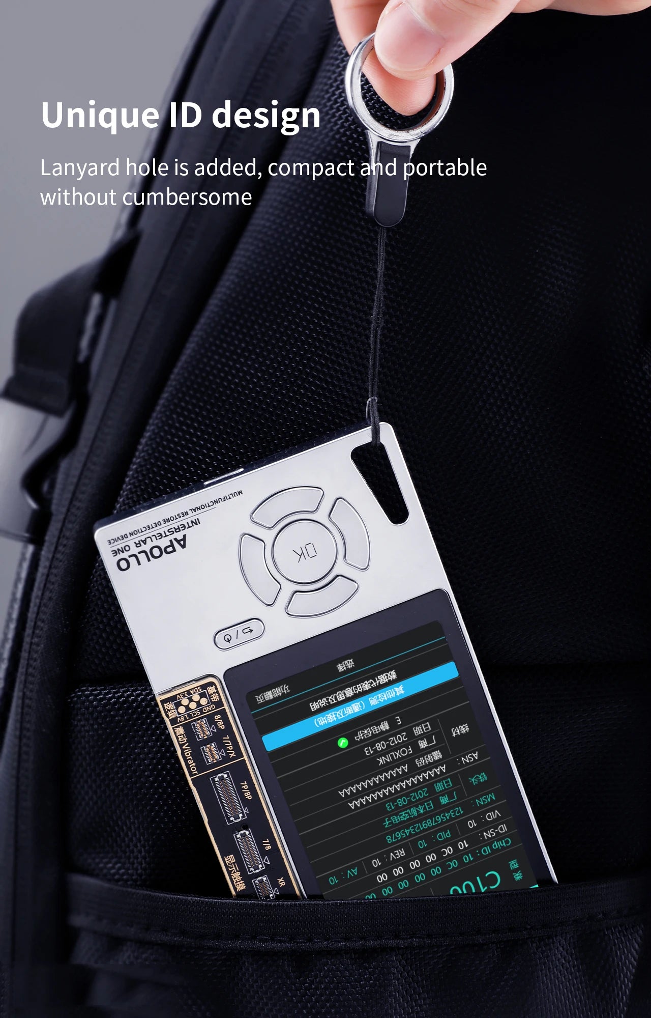 Qianli Apollo interstellar One For iPhone Fixed Photosensitive Original Color Data Line Detection Battery Code Read And Write