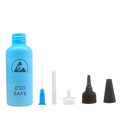 Alcohol bottle dispensing rosin washing plate water anti-static solvent bottle with needle 65ML leak-proof mobile phone repair