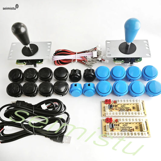 Kit DIY Joystick Arcade (Copia Sanwa) con Botones Pulsadores para PC/Raspberry Pi (Controlador USB Zero Delay)